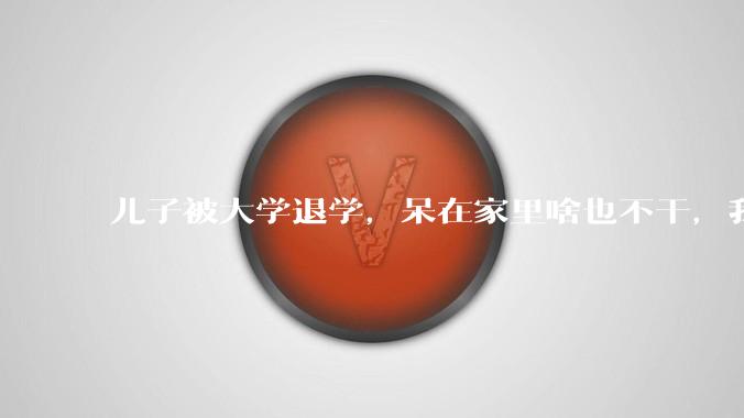 儿子被大学退学，呆在家里啥也不干，我们该怎么办？